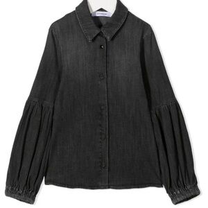 ✨DONDUP Black Button-Up Denim Shirt NWT Sz Medium✨